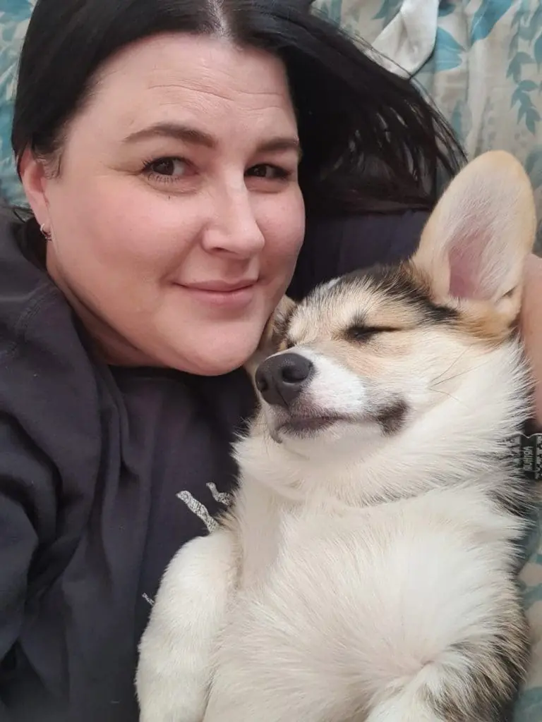 Jo with her pet dog