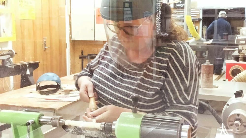 Emma - our ear nurse doing what she loves